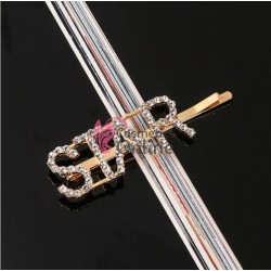 Agrafa pentru par metalica AGF004DD - STAR Auriu cu strasuri 